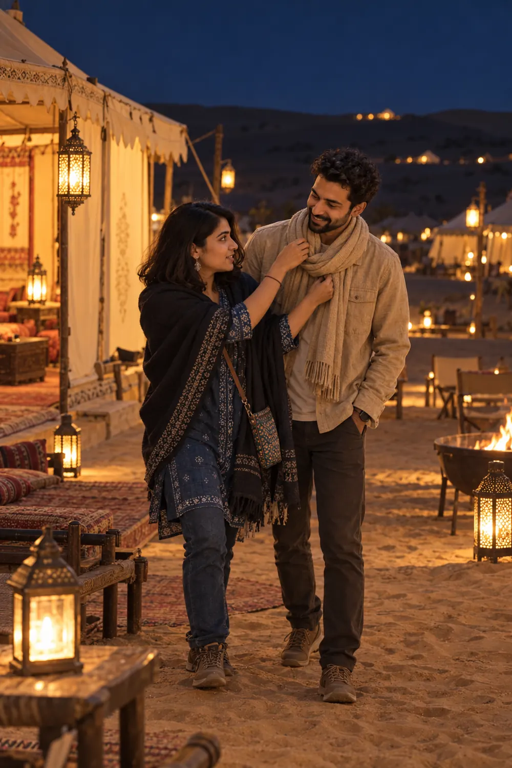 AI-generated Jaisalmer pre-wedding concept sample